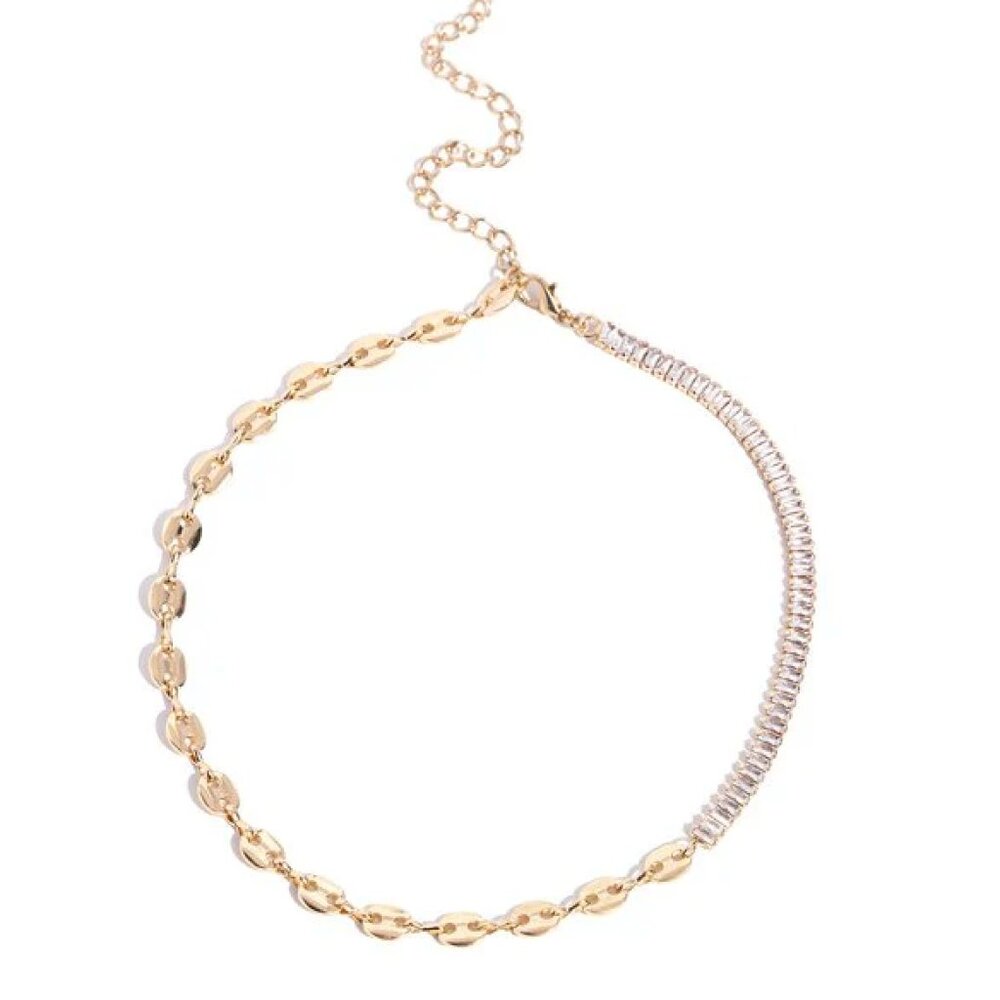 Paparazzi Dream Duo Gold Choker & Earrings Set